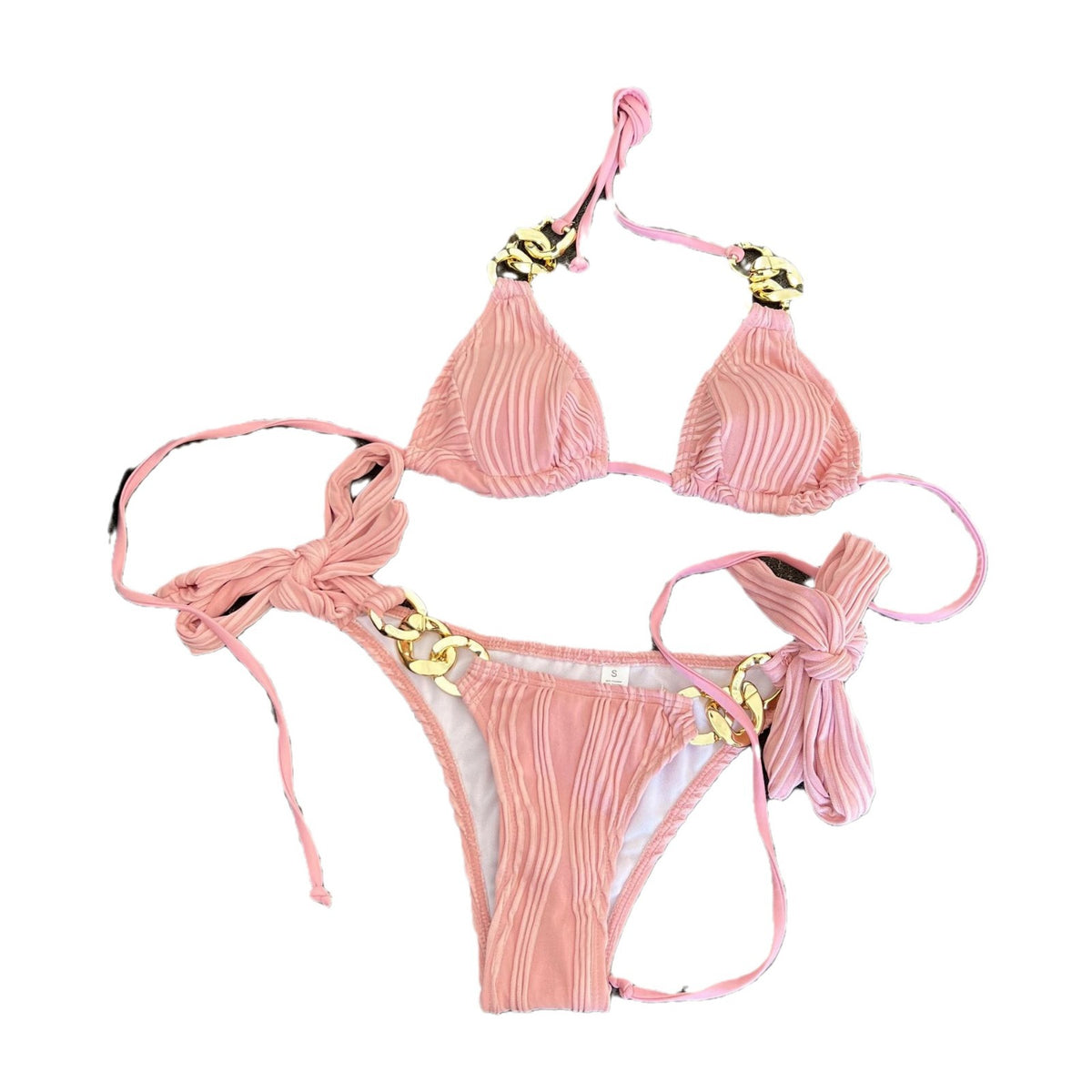 2025 European and American Sexy New Split Swimsuit Chain Bikini Swimsuit Bikini Cross-Border Export Amazon